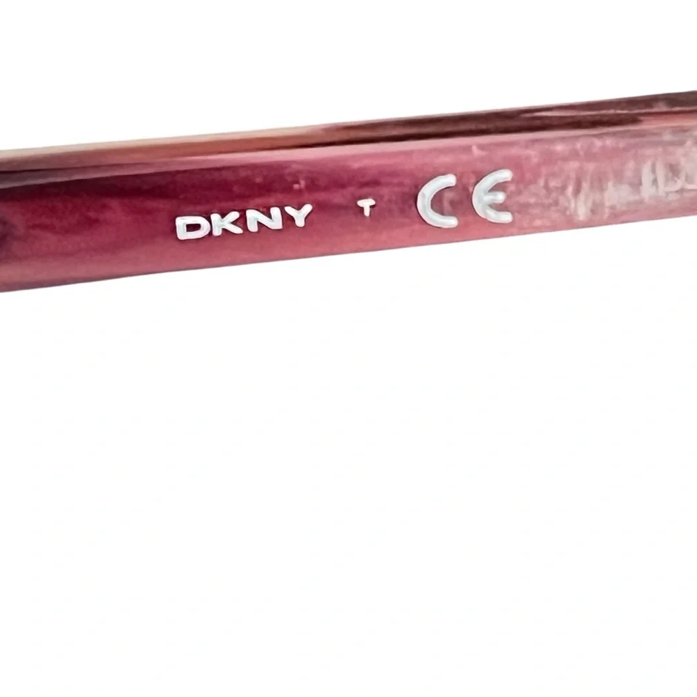 DKNY by Donna Karen Pink and Silver Semi-Rimless cat eye frames glasses